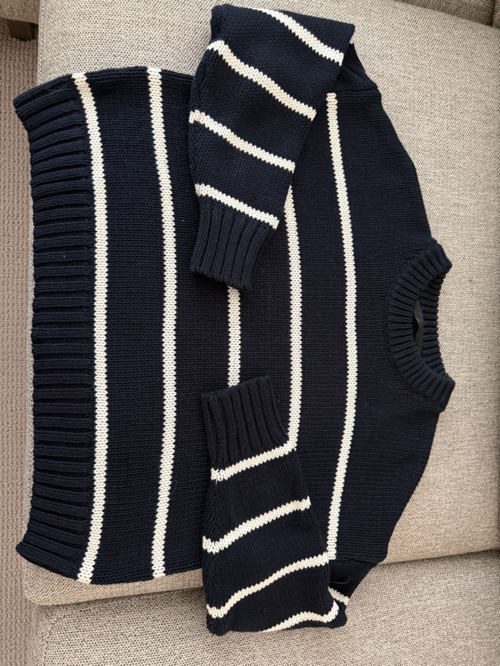 Jenni Kayne Navy Ribbed Turtleneck Sweater